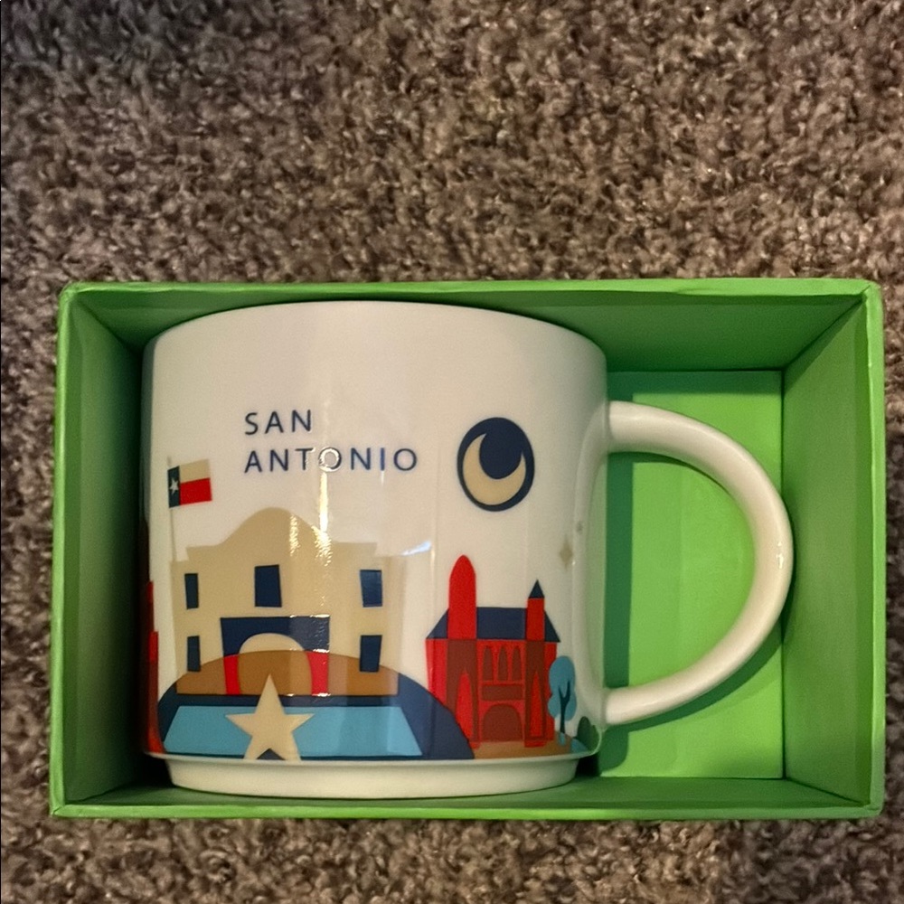 Starbucks White and Red Cityscape Mug